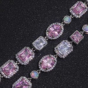 Hip Hop 10mm Jewelry Chain <b>Opal</b> <b>Bracelet</b> Accessories Tanjing - Product Image 4