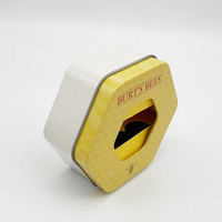 Boîte rectangulaire hexagonale en fer blanc imprimée de logo personnalisé pour emballage de baume à lèvres et de cosmétiques boîtes métalliques pour stockage de rouge à lèvres