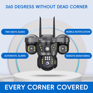 4g Sim-карта камера с тройным объективом 360 градусов вращающийся с обнаружением движения наружная камера безопасности PTZ - Product Image 5