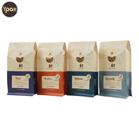 Sacs à café écologiques recyclables compostables biodégradables 250g 500g Matériaux PE/PET/PLA Marque YPAK pour l'emballage