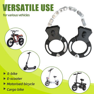 ई-स्कूटर ई-बाइक साइकिल मोटरबाइक के लिए बैग के साथ हेवी ड्यूटी ट्विन्स एंटी थेफ्ट वॉटरप्रूफ हथकड़ी चेन लॉक - Product Image 5