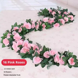 LILIS Modelo Chino 8BNSTwFs, Enredadera de Rosas Artificiales de Seda, <span class=keywords><strong>10</strong></span> Cabezas, Decoración para Interiores de Sala de Estar - Product Image 3