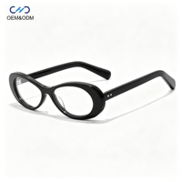 Lunettes de vue pour femmes GL6791, design féminin et vintage, monture ovale en acétate, monture intégrale rétro, lunettes optiques à monture complète