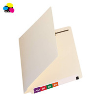 Tres Color piedra final Tab sujetador caja de 50 reforzado con corte recto Tab 2 sujetadores carpeta