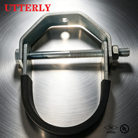 Offre Spéciale : Support de Tuyau FM UL CE, Suspension à Clevis UTT30 Galvanisée en Acier au Carbone, Raccord de Suspension de Tuyau de 1/2"-12" pour Support Sismique