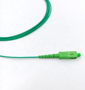 Pas cher 3.5m 1.6mm Monomode <span class=keywords><strong>Fibre</strong></span> Optique Patchcord G657A2 Optique FTTH Aqua Vert Blanc Jarretière - Product Image 3