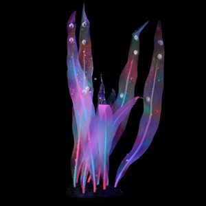 <span class=keywords><strong>Aquarium</strong></span> <span class=keywords><strong>Aquarium</strong></span> Landschap Decoratie Siliconen Zachte Grote Kelp Plastic Lichtgevende Water Gras Simulatie Water Gras - Product Image 4
