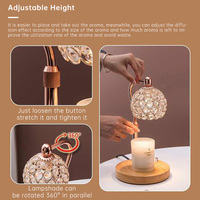 Lampe chauffe-bougie électrique de luxe en bois et verre, écologique, avec minuterie et variateur d'intensité, vente en gros