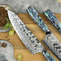 Ensemble de couteaux de cuisine Yang Jiang en acier Damas inoxydable avec manche en nacre