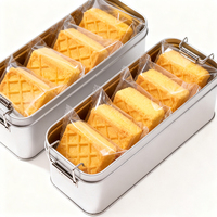 Custom Rechthoekige Metalen Blikken Lunch/Bento Box Container Set Handgemaakt Fruit Groenten Bedrukt Ontwerpen Merk Custom