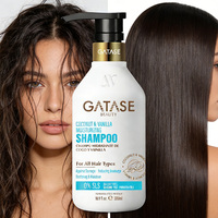 Shampooing Thermoprotecteur Coco Vanille - Hydratation Intense pour Cheveux Coiffés à la Chaleur, Formule Volumisante Compatible Couleur, Pack Familial 500ml