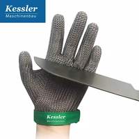 Gants anti-coupure Kessler en acier inoxydable 304 avec conception respirante pour la sécurité dans la transformation alimentaire industrielle
