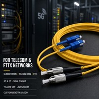 Cordon de brassage fibre optique SC vers ST Duplex Multimode, gaine Aqua LSZH, pour centre de données et réseau local, longueur personnalisée, logo OEM, usine, 1m-100m