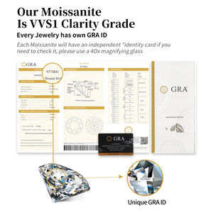 เครื่องประดับเพชรโมอิส925เงินสเตอริง2 CT ดีไซน์สุดหรูของผู้หญิงแหวนหมั้นแบบรัศมีวงแหวนสำหรับงานแต่งงานสัญญา - Product Image 5