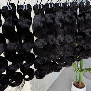 ผมมนุษย์แบบ Raw Body Wave สีธรรมชาติ เนื้อนุ่มลื่น แบบ Double Weft จัดส่งโดยตรง - Product Image 1