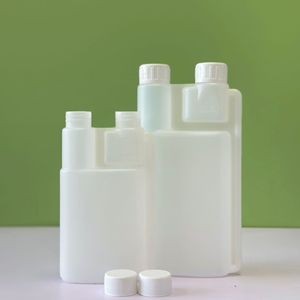Botella de plástico de doble cámara Hdpe Dosificación Medición Doble cuello Dispensador de laboratorio de plástico Botella de medición - Product Image 4
