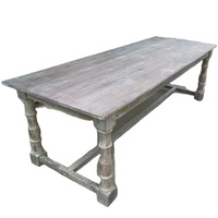 Table à manger rustique en pin massif de 72 pouces, pliable, pour la maison, l'hôtel, l'hôpital ou le parc