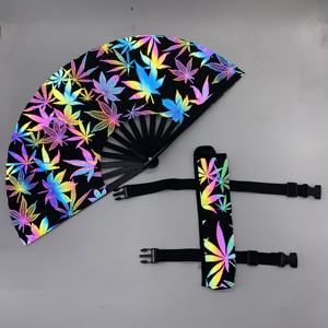 ขายดีที่สุดพัดลมสะท้อนแสงทรงเห็ดมหัศจรรย์กระเป๋าโฮโลแกรมสีรุ้งแฟลชพัดลมมือถือขนาดใหญ่ - Product Image 1