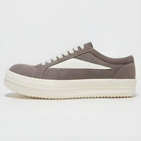 Chaussures décontractées pour hommes de créateur, en cuir véritable de haute qualité, antidérapantes, style skateboard, à plateforme, semelle épaisse, à lacets, pour le streetwear