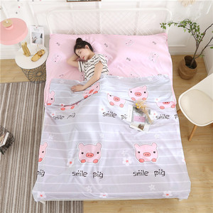 Saco de dormir portátil de tamaño doble, ultraligero, sin algodón, resistente a las manchas, funda de edredón para viajes, viajes de negocios, hoteles - Product Image 2