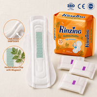 Serviettes hygiéniques jetables aux herbes anioniques avec protection anti-fuites, serviettes menstruelles pour l'hygiène féminine, OEM