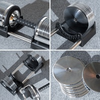 Pour Snode Commercial Fitness Equipment Ensemble d'haltères réglables en acier au carbone 42*30*27cm pour l'entraînement à domicile pour hommes 5-7