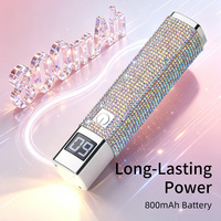 Lampe à ongles UV LED portable avec strass, capteur intelligent, 800 mAh rechargeable, outil de manucure pour le durcissement du gel