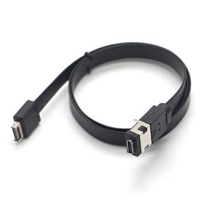 Cable plano USB 3.1 de 20 pines para panel frontal a USB-C hembra, cable de extensión para montaje en panel tipo C - Product Image 4