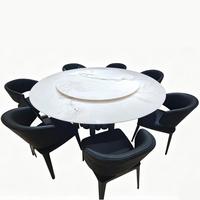 Table à manger de luxe minimaliste en marbre naturel, écologique, haut de gamme, personnalisable, pour villa, grand appartement, restaurant, Fendiwhite