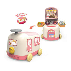 Juego de Juguetes Educativos con Forma de Tren para Niños, con Función de Almacenamiento, para Maquillaje, Arcilla, Herramientas, Mascotas, Postres, Juguetes de Cocina, Juego de Imitación - Product Image 1