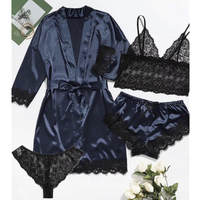 Women Girl Night Dress Nightgown and Panty Lace Sexy Lingerie Lingerie Set