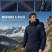 Veste 3 en 1 pour homme, hiver, haute qualité, imperméable, veste trois-en-un personnalisée, doublure en polaire, veste à capuche