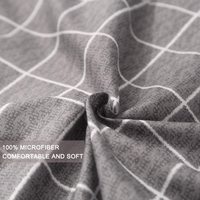 Parure de lit en microfibre imprimée 3D ultra douce et luxueuse avec fermeture éclair, motifs végétaux/dessins animés, écologique