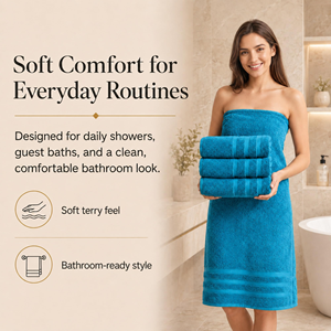 Custom Wholesale 100% Pure Cotton Adult Rectangle <b>Bath</b> <b>Towel</b> <b>Set</b> Plain Color Woven Quick-Dry Face <b>Towel</b> Super Absorbent Bathroom - Product Image 2