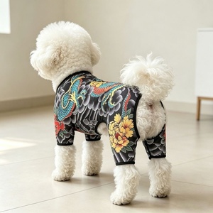 Tuta Intera 2026 alla Moda per Cani con Grafica <span class=keywords><strong>Tatuaggio</strong></span> Cool, Morbida, Delicata sulla Pelle, Rinfrescante, Protezione Solare, Costume per Cuccioli, Abbigliamento per Animali Domestici - Product Image 1