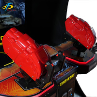 Machine de jeu d'arcade LED colorée pour 2 joueurs, équipement de parc d'attractions intérieur, avec système de récompense par loterie anglaise