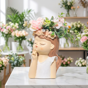 Maceta Decorativa de Resina con Diseño de Hada Roogo de 8 Pulgadas, Moderna y Ecológica, para Plantas de Interior, Jardín y Hogar, Precio al por Mayor - Product Image 4