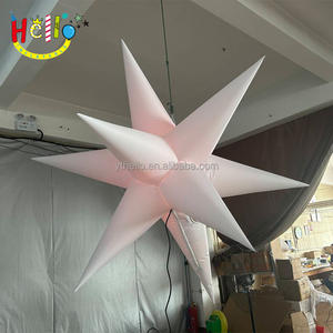 <span class=keywords><strong>Ballon</strong></span> coloré accrochant gonflable d'étoile d'éclairage de 16 LED changeantes pour la décoration - Product Image 1