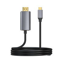 Cable USB C a HDMI de Aluminio, 4K 60Hz, Chapado en Oro, HDCP HDR, para MacBook, Laptop, Monitor, Proyector