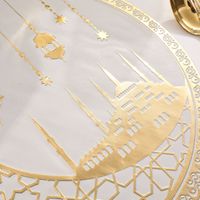 Napperon de table Ramadan en feuille d'or estampée pour la décoration de table islamique Eid Mubarak