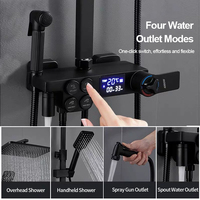 Système de douche thermostatique à affichage numérique LED, robinets intelligents à touches piano, ensemble de douche à température constante pour hôtel