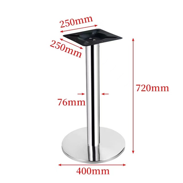 Cheap Round square Base Stainless Steel Wrapped Table Legs Multifunctional Stable Frame Table Base