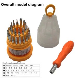 CHTON Kit de Herramientas de Reparación de Teléfonos Móviles 31 en 1 de Acero al Carbono, Destornillador Cruzado Multifunción, Juego de Destornilladores Pagoda, Recargable Manual 6 - Product Image 6