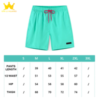 Short de bain 2-en-1 respirant en tissu tissé pour homme, taille mi-haute, avec doublure de compression, entrejambe de 9 pouces, séchage rapide, pour la natation et le surf