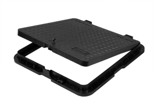 Couvercle carré en plastique PVC, couvercle noir de 45mm d'épaisseur pour le drainage et l'utilisation de la chambre d'utilité dans les sites industriels - Product Image 3