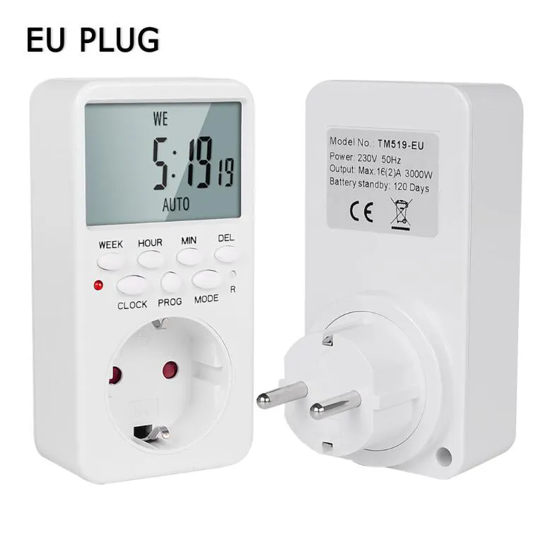 Electronic Digital Timer switch Socket with Programmable switch EU UK US Plug Outlet