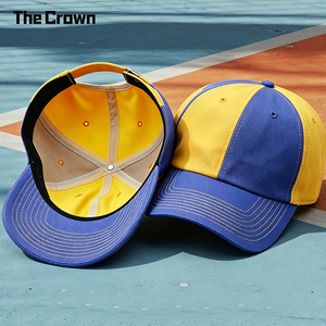 Gorra de Béisbol de Seis Paneles con Logotipo Personalizado, Dos Tonos, Venta al Por Mayor, Gorra de Sarga de Algodón con Bloques de Color en Contraste y Hebilla Metálica, Fabricante - Product Image 2