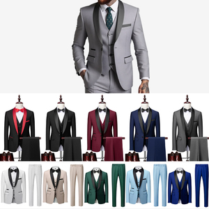 <span class=keywords><strong>Traje</strong></span> <span class=keywords><strong>de</strong></span> hombre ajustado con cuello chal, <span class=keywords><strong>traje</strong></span> <span class=keywords><strong>de</strong></span> un solo botón <span class=keywords><strong>de</strong></span> tres piezas <span class=keywords><strong>para</strong></span> <span class=keywords><strong>novio</strong></span>, vestido <span class=keywords><strong>de</strong></span> novia <span class=keywords><strong>para</strong></span> hombre - Product Image 2