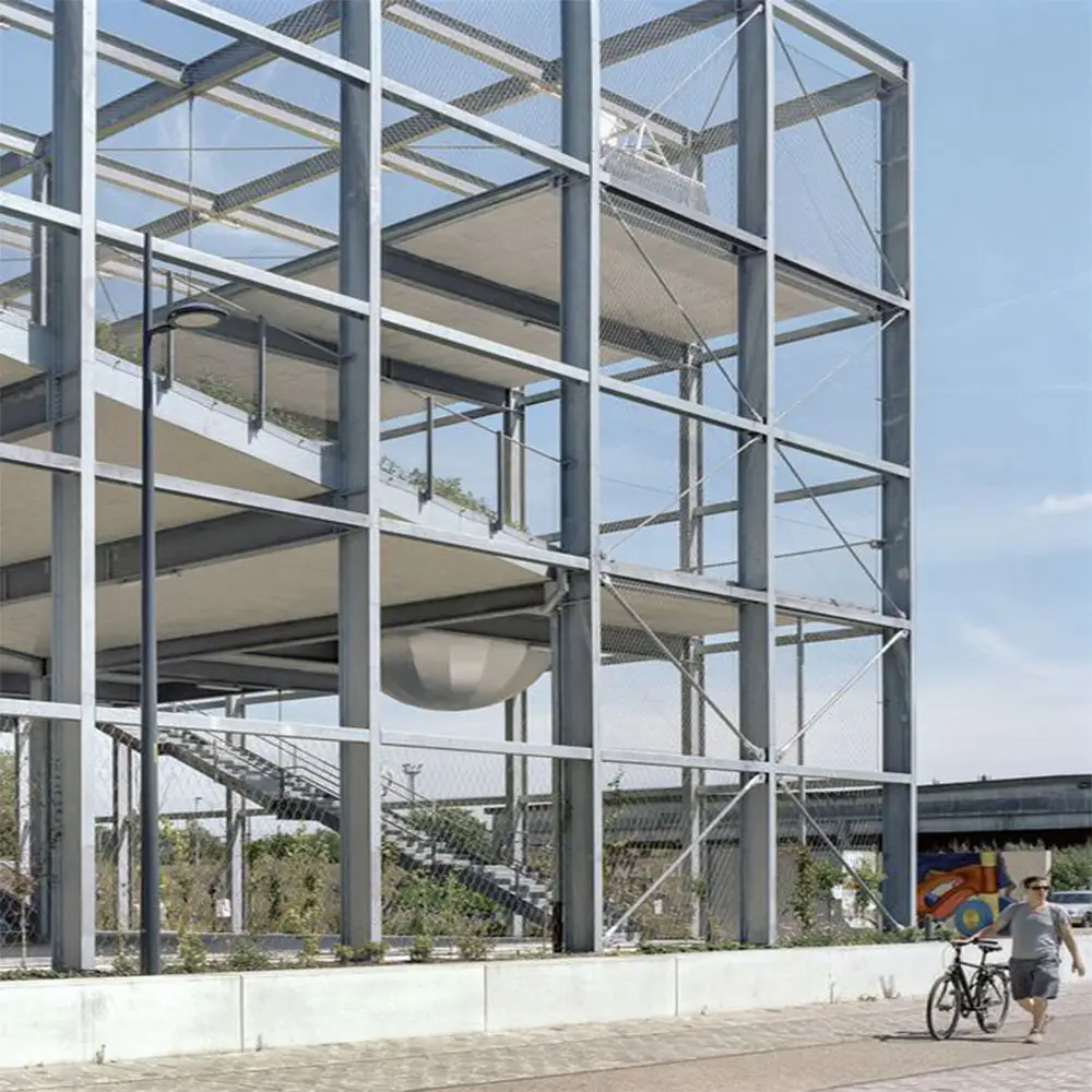 Bâtiments de bureaux structure en acier moderne bâtiment industriel entrepôt en métal/hall/cintre salle d'exposition de voiture préfabriquée