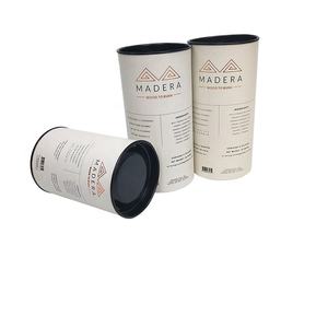 บรรจุภัณฑ์กล่องกระดาษแข็งเกรดอาหาร ทรงกระบอก ฝาปิดโลหะแบบกำหนดเอง หลอดกระดาษคราฟท์สำหรับชา - Product Image 5